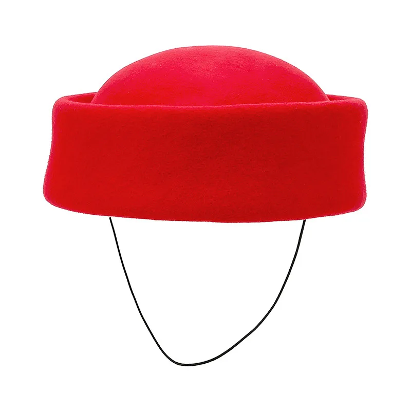 

Vintage Retro 100% Wool Beret for Women Fashion Japanese Autumn Winter Sailor Hat Pillbox Hat Captain Cap