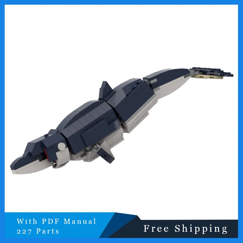 

227 шт., креативная биологическая серия, строительный блок, модель глубоководного зубчатого кита для детей, сборка, игрушка «сделай сам», креативный набор кирпичей, подарок