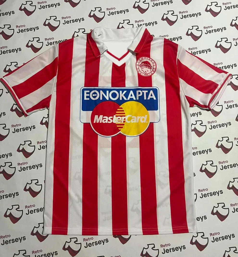 Olympiakos Piraeus Camisa 1996-1997 Inicio - Camisetas retro, φανkon μμceoαImpresión 3D