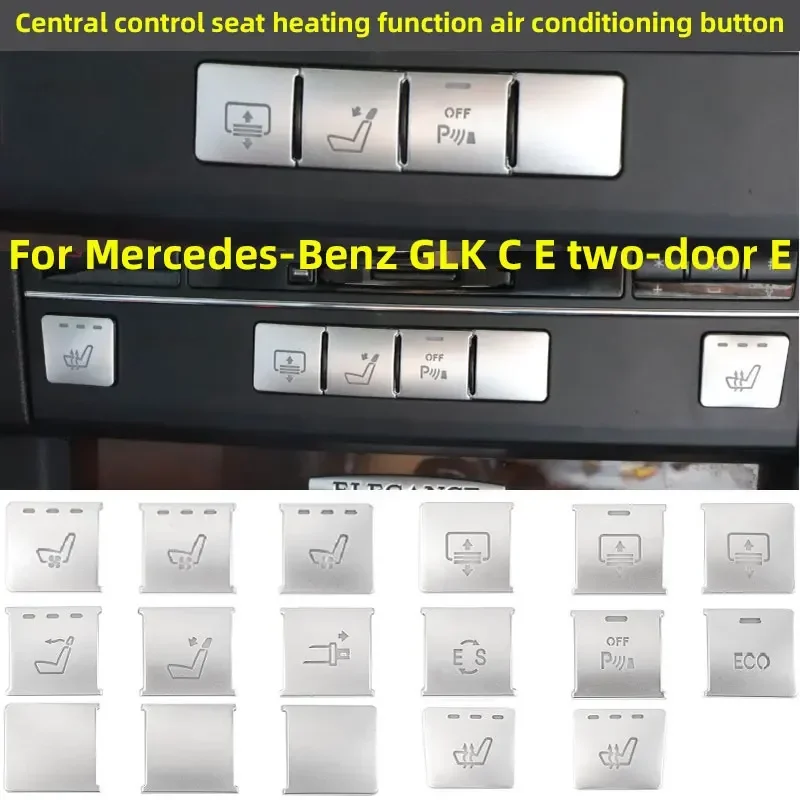 Car Console Air Conditioner Function Buttons Trim Sticker For Mercedes Benz C E GLK220 X204 C180 GLK300 E260 W204 W205 W211 W213