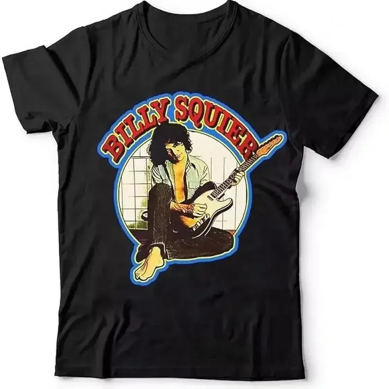 Camiseta Billy Squier Live para hombre, camiseta negra para hombre, talla S a 5XL