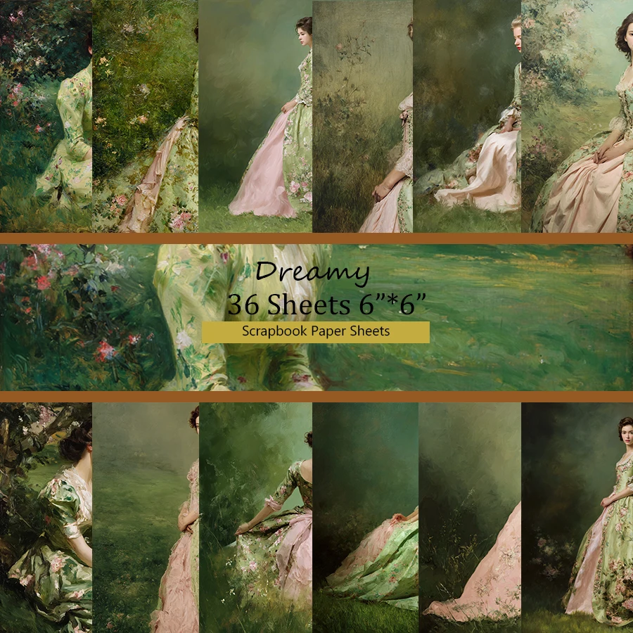 

36 Sheets 6"x6" Scrapbook Paper Pack: Moonlit Watercolor Prints for Scrapbooking, Origami & Celestial Junk Journal.