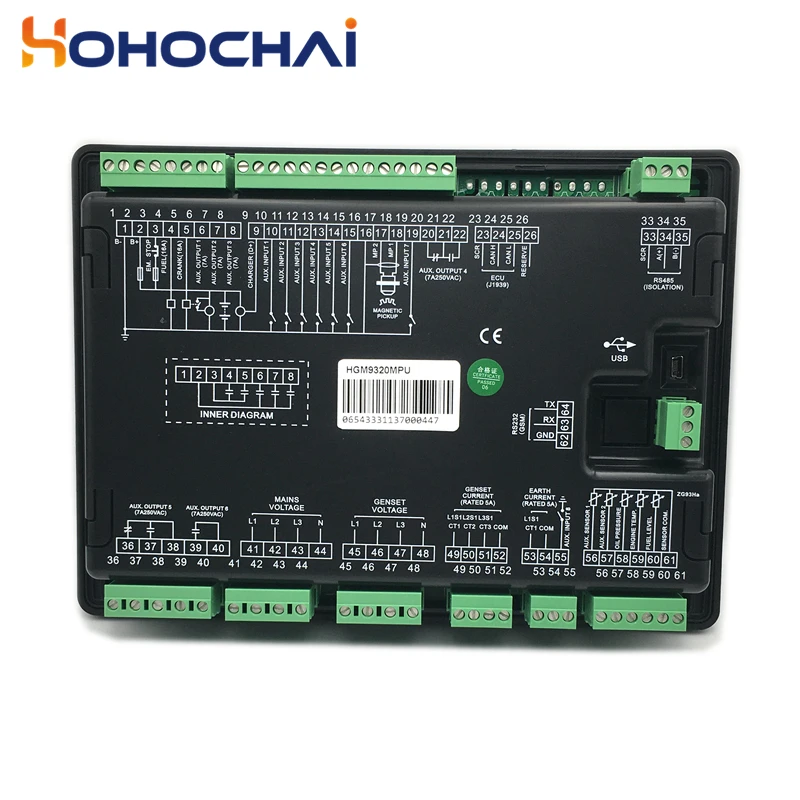 Imagem -02 - Original Smartgen Hgm9310 Mpu Pode Gerador Controlador Hgm9320 Display Lcd Controle Pannel Peças Genconjunto Diesel