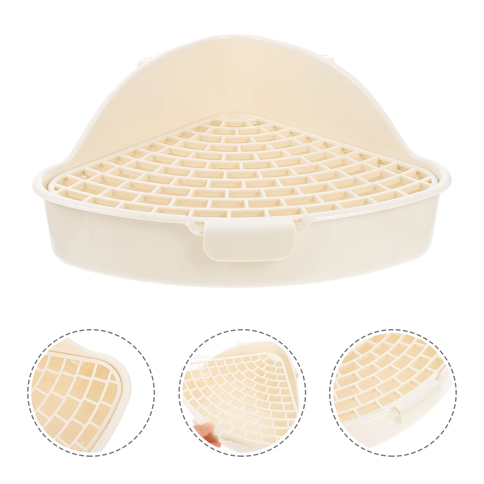 Rabbit Toilet Anti-fall Pet Bunny Potty Trainer Plastic Cage Hamster Small Corner Bed Linings Guinea Pig