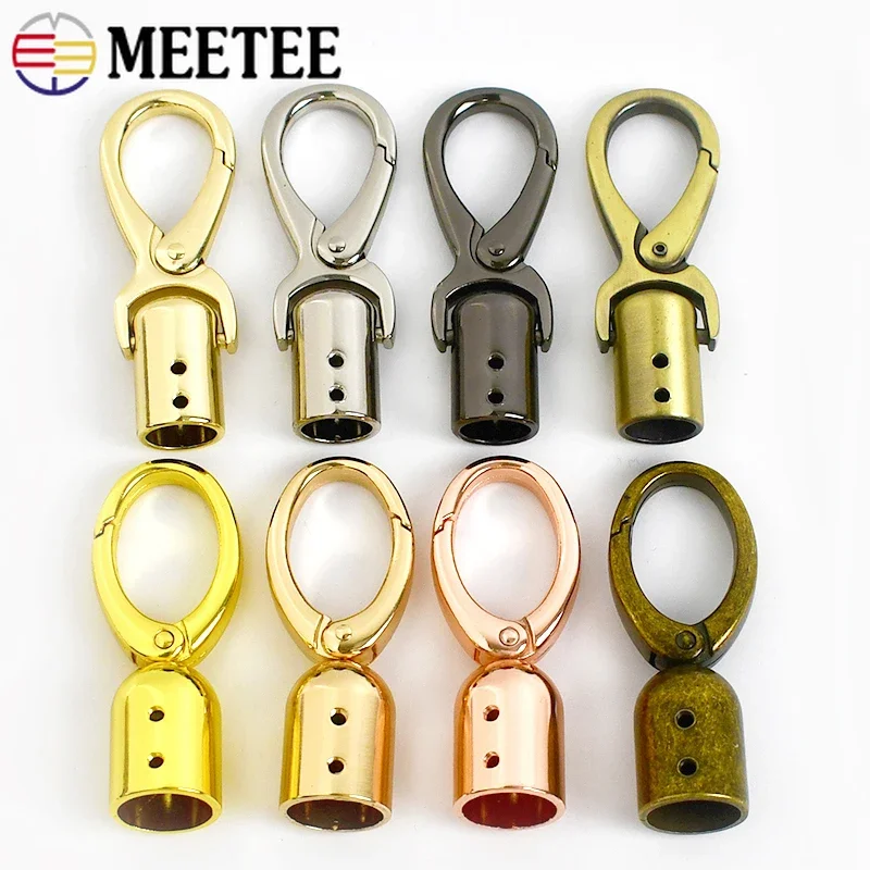 2/4/10Pcs 12/15mm Metal Bag Buckles for Straps Cord Lock Stopper Handbag Belt Hanger Connector Clasp Tassel Cap Clip Accessories