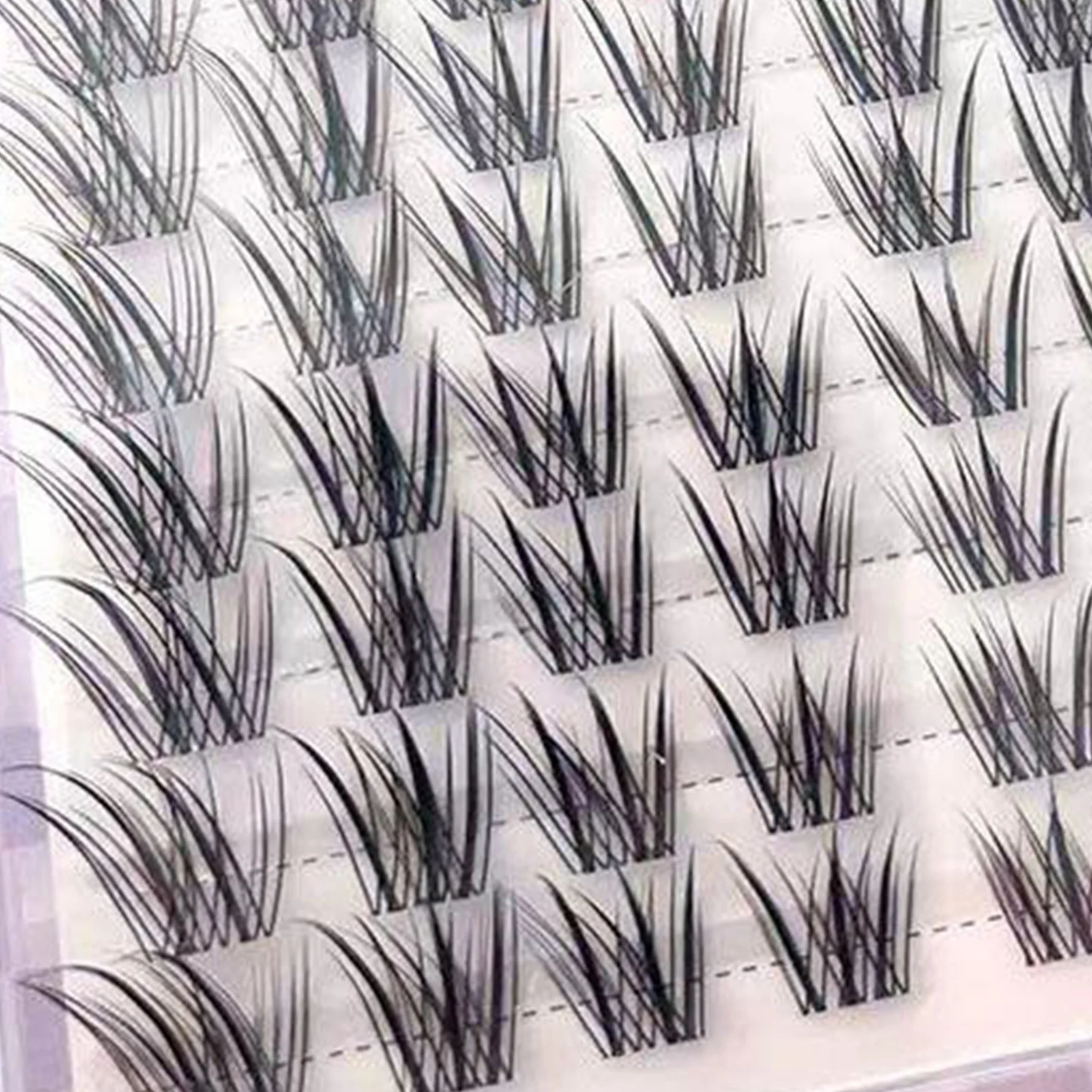 Extensiones de pestañas postizas naturales, grupos individuales, pestañas postizas C-Curl, pestañas de fibra sintética para uso diario y de fiesta