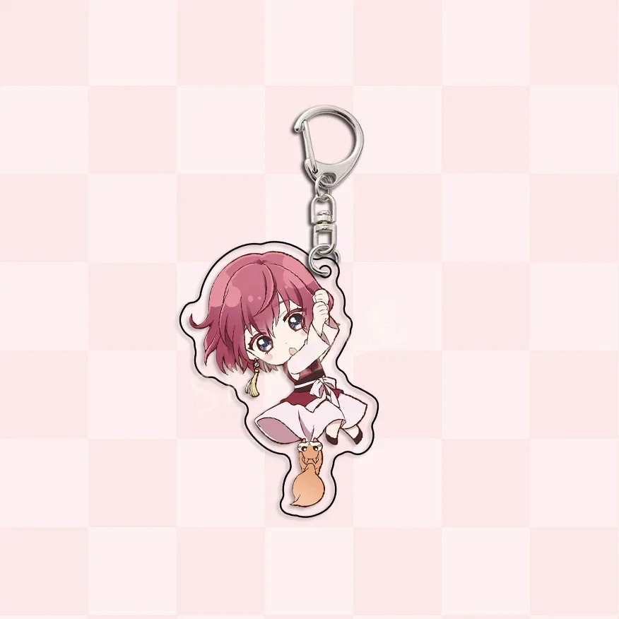 Anime Yona Of The Dawn Keychain Yona Haku Yun Kijia Jieha Zeno Shina Cartoon Figures Pendant Key Chain Ring Fans Gifts Jewelry