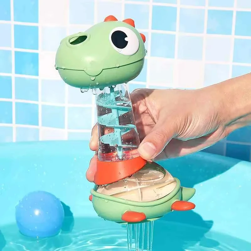 

1Pc Kids Bath Toys Water Spraying Dinosaur Rotating Fun Children Spraying Water Bathroom Bathtub Shower Bath Toy