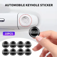 Car Door Lock Keyhole Sticker Styling Decorative For Nissan Nismo Qashqai J11 Juke Tiida X-trail 350Z Rogue Murano Sunny Altima