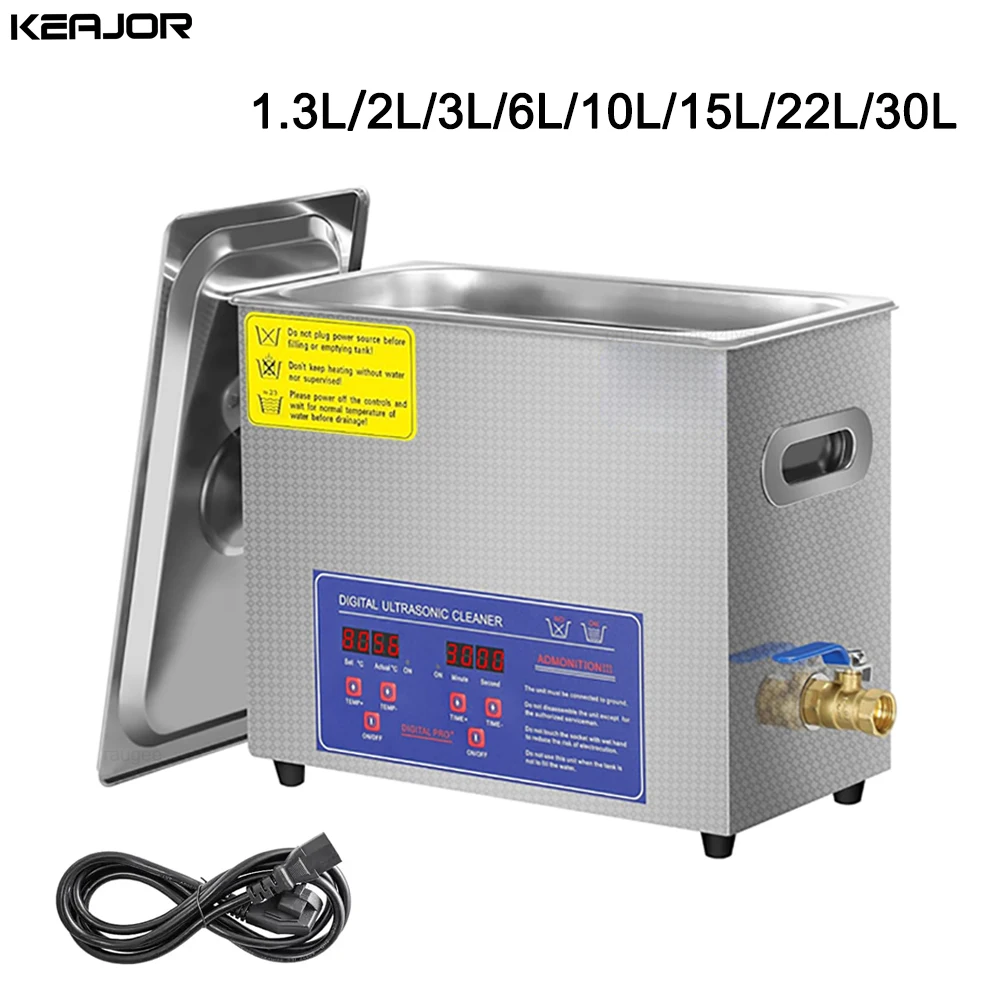 Ultrasonic Cleaner 1.3L 2L 3L 6L 10L 15L 22L 30L Ultrasound Cleaner Professional Ultrasonic Cleaning Portable Washing Machine