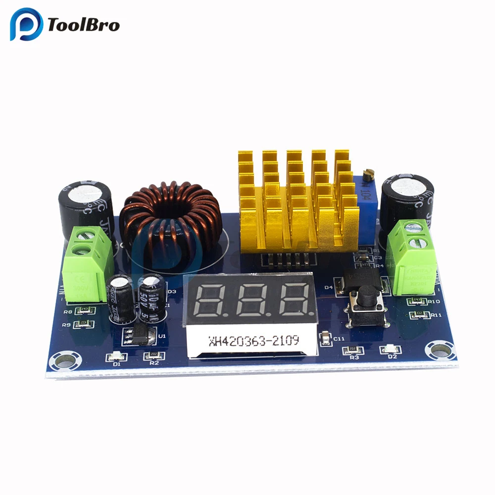 5A 225W DC-DC Step Up Boost Converter Module DC 3V-35V to DC 5V-45V Adjustable Voltage Regulator Power Supply LED Voltmeter