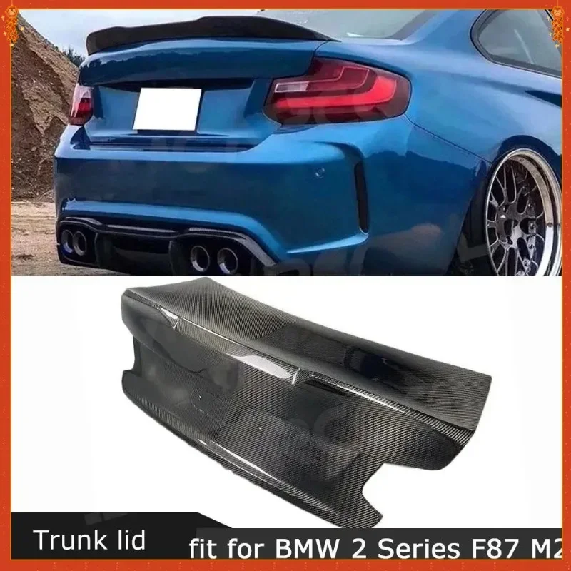 

For BMW M2 F87 Coupe Real Carbon Fiber 2016-2021 MP Style Exterior Rear Bumper Ductail Trunk Boot Lid Modification Accessories
