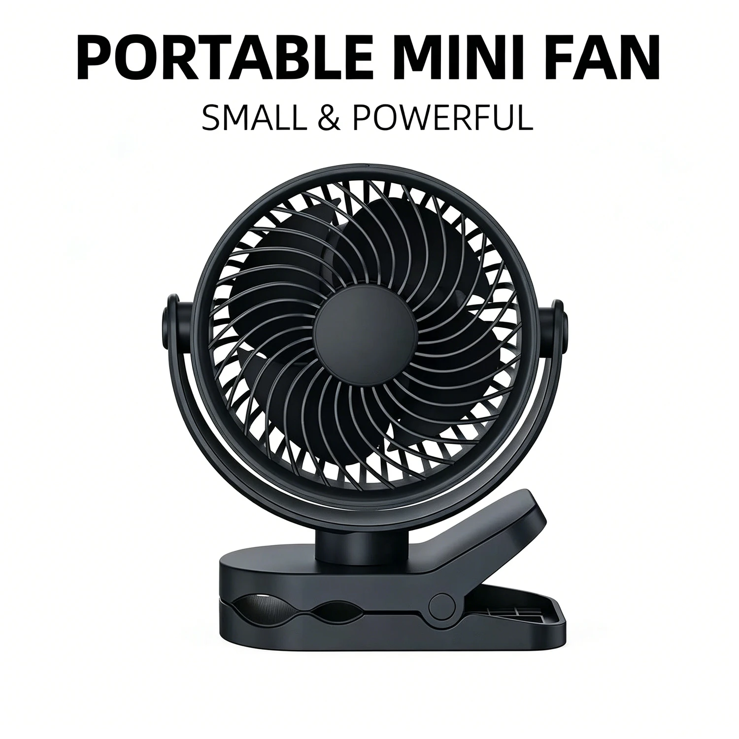 Ventilador Portátil Mini com Clip USB, Silencioso, de Mesa, Elétrico, de Alta Qualidade, para Dormitório Estudantil, Pequeno Ventilador de Resfriamento