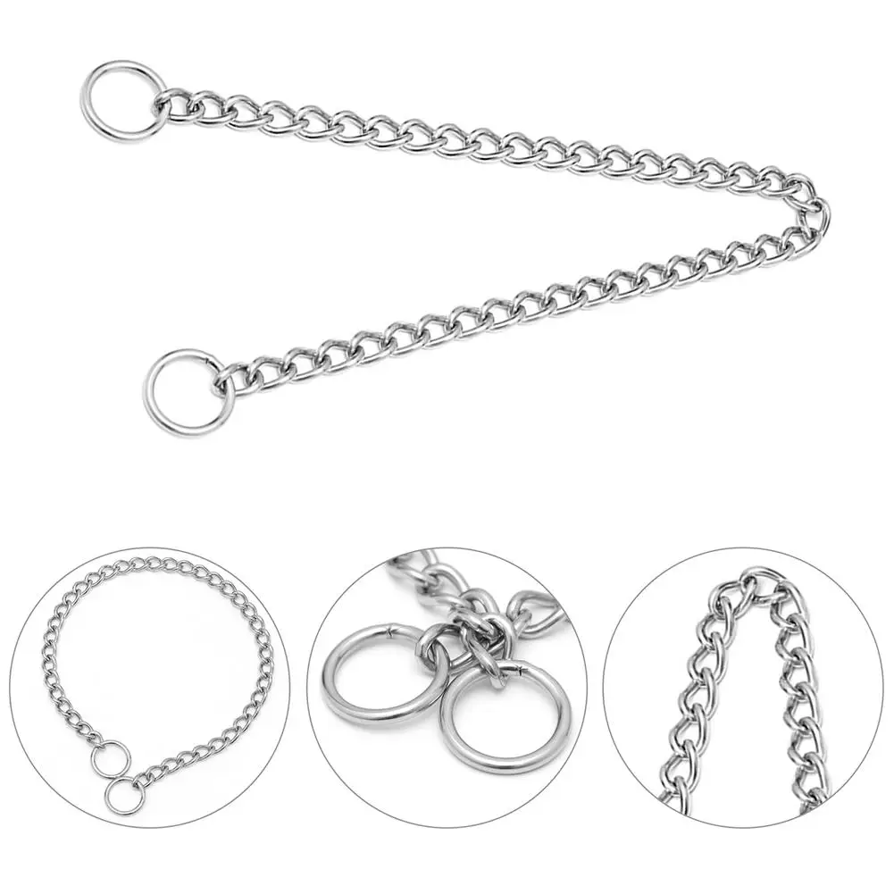 Pet Dog Chain Training Collar Heavy Duty Adjustable Stainless Steel Choke Collar Pet Accessories