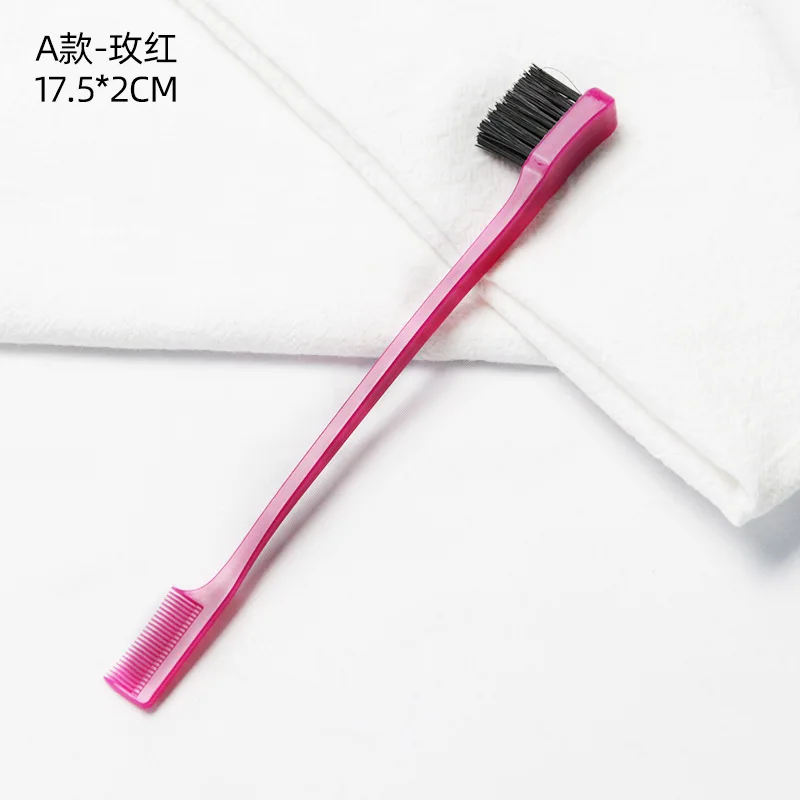 

Double-sided edge brush, hair comb, hair fixing edge; professional salon supplies, eyebrow brush.