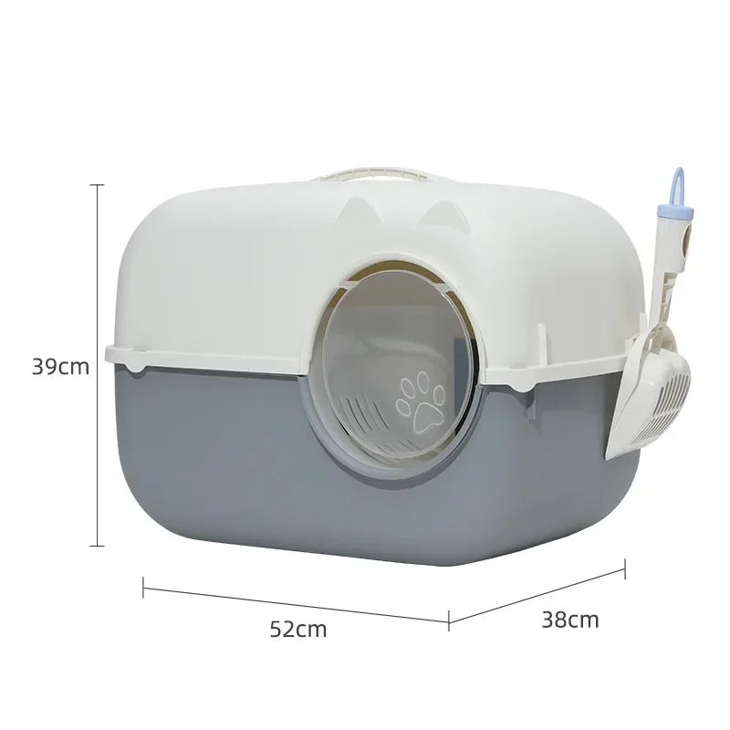 Splash-proof Sand Long Passage Cat Litter Box Fully Enclosed Corridor Type Cat Toilet Large Anti-odor Cat Poop Basin