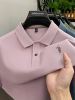 Polo de manga corta 100% de algodón puro para hombre, superventas, camiseta informal clásica Paul con bordado de logo de caballo a la moda de verano