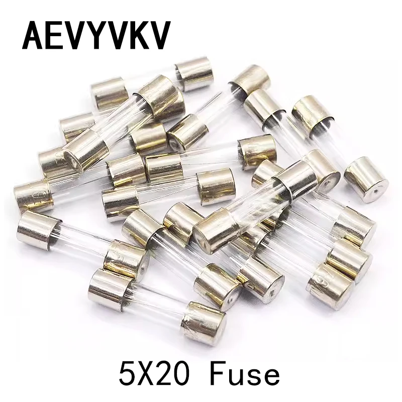 10PCS 5x20 Fuse Tube Glass Fuse Fuse 250V 0.1A 0.5A 1A 1.5A 2A 3A 3.15A 4A 5A 6A 6.3A 7A 10A 15A 20A 25A 30A 5X20 Glass Fuse