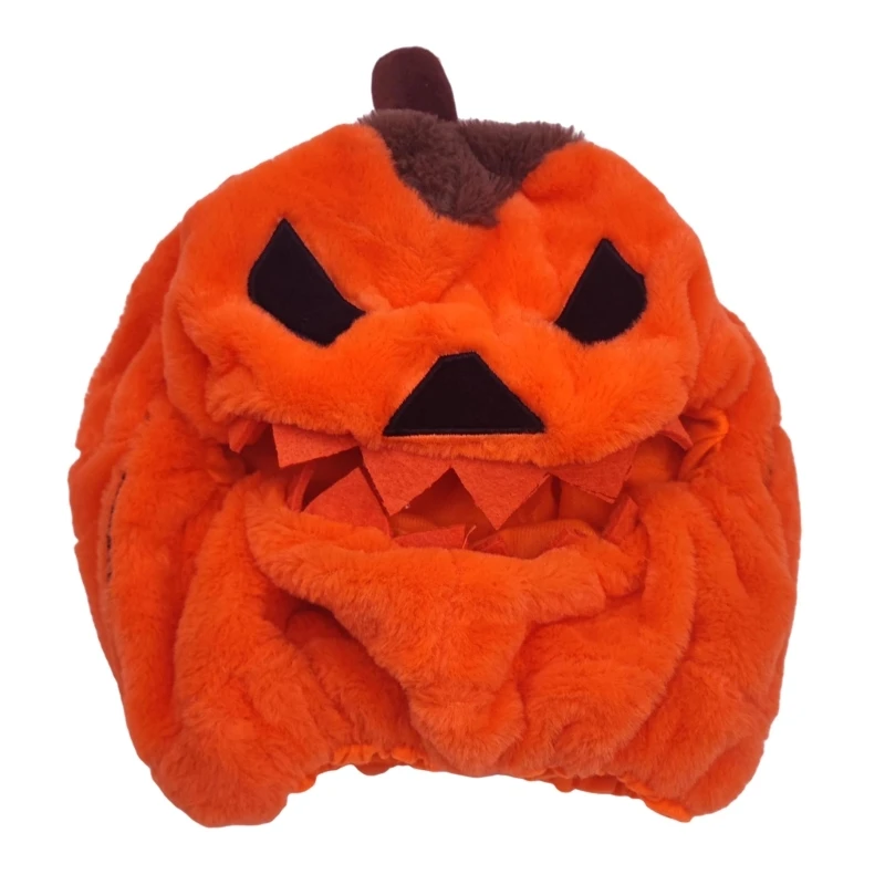 Comfortable Plush Pumpkins Helmets Sleeve Halloween Sheath for Motorcycles