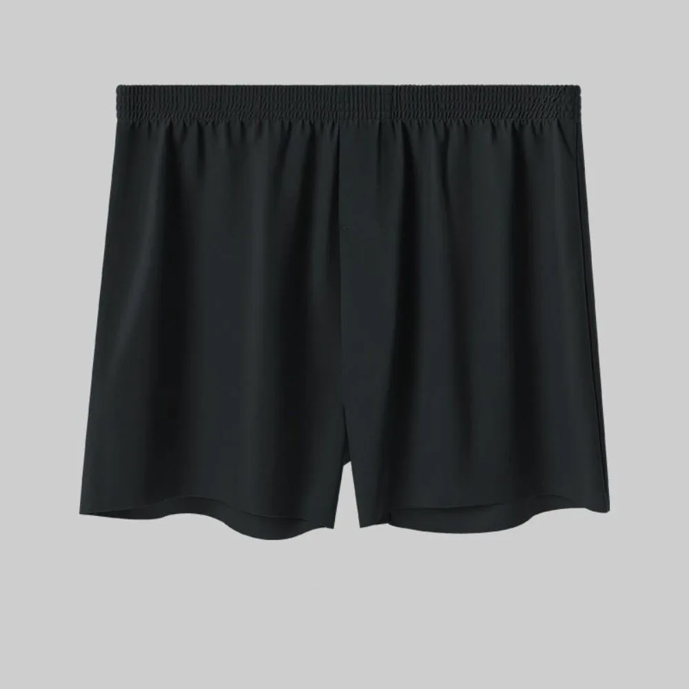 3Pcs Breathable Ice Silk Men's Flat Panties Large Size Seamless Thin Boxers Shorts Mid Waist Underpants Men's Underwear Gifts