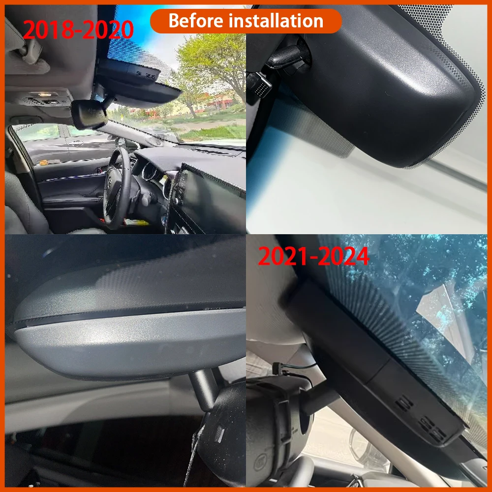 for Toyota Camry XV70 Daihatsu Altis 2018-2024 Video Recorder 4K DVR Dash Cam Wifi Camera 170° Wide Angle Loop Recording