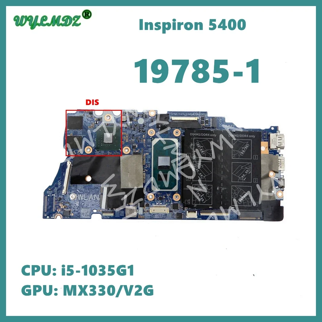 

9785-1 i5-1035G1 CPU MX330/2G GPU Laptop Motherboard For Dell INSPIRON 5400 Mainboard 09NP34 9NP34 Test OK