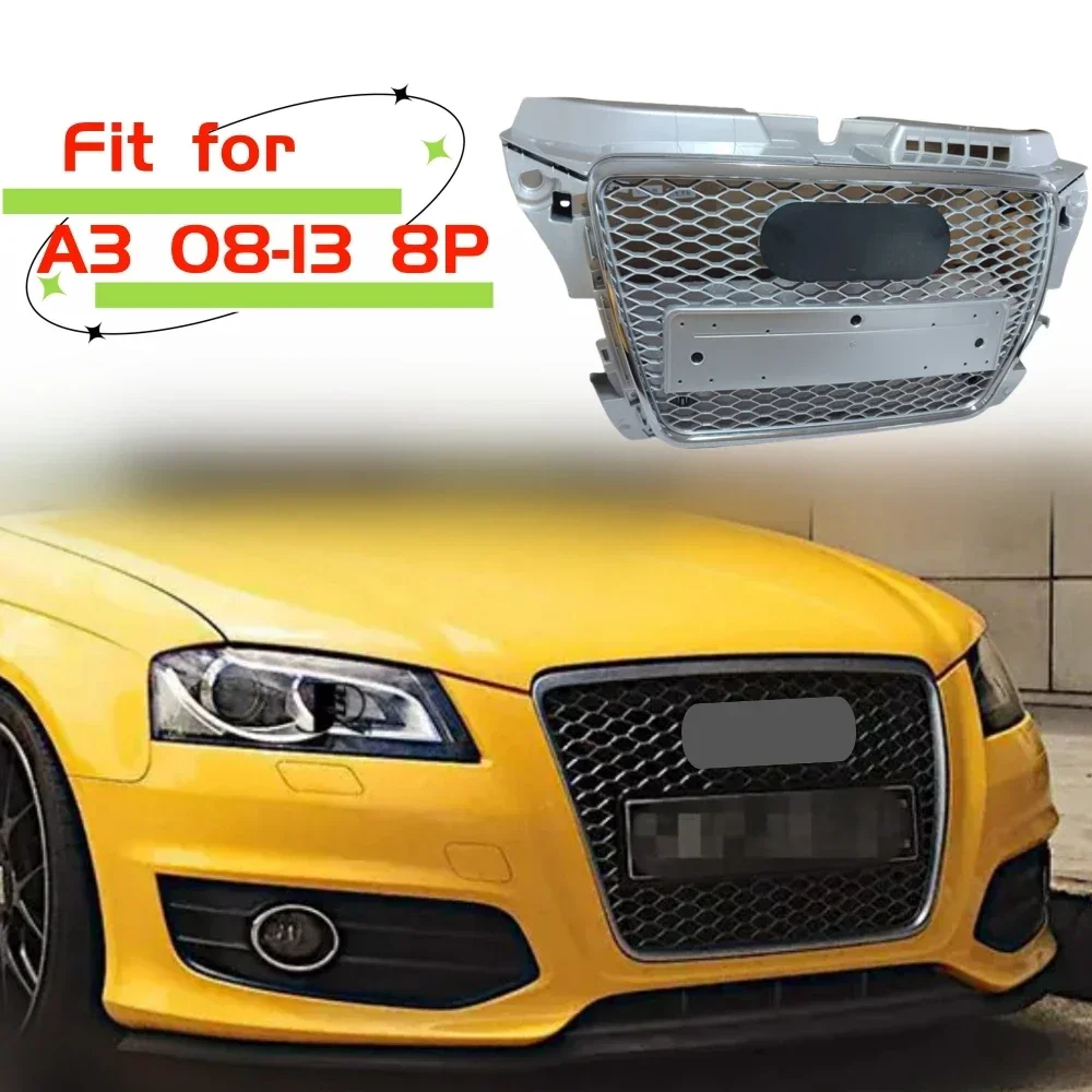 

Для RS3 Style Front Sport Hex Mesh Honeycomb Hood решетка для Audi A3/S3 8P 2009 2010 2011 2012 2013 Новинка