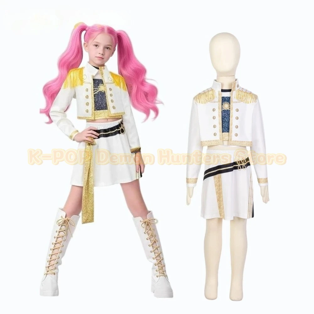 Película de Anime k-pop Demon Hunters Zoey Rumi Mira, disfraz de Cosplay impreso para niños, puesta en escena, juego de rol, Carnaval de Halloween