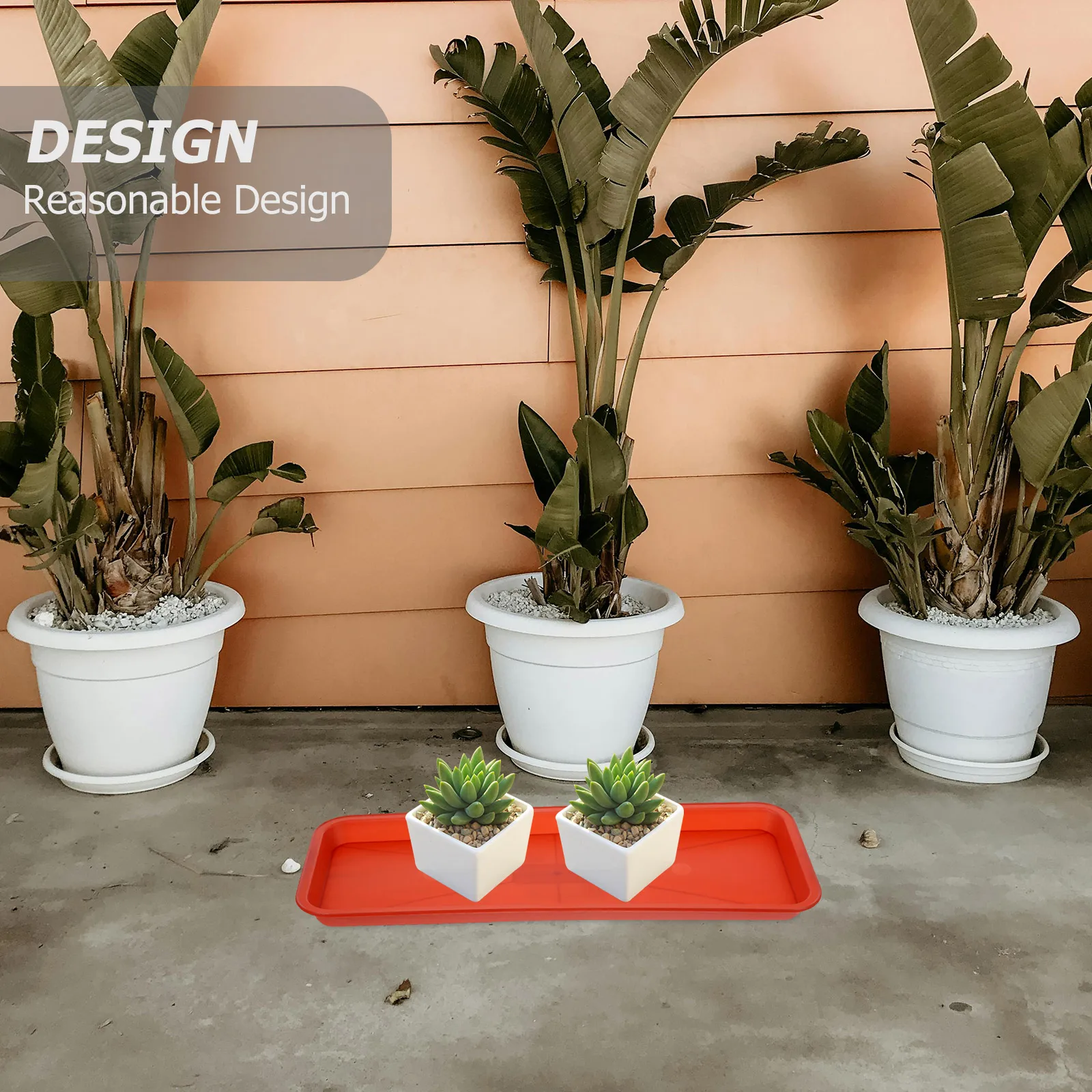 

10Pcs Plastic Plant Saucer Tray Rectangular Design Durable Safe for Long Time Use Indoor Outdoor Plant Saucer Planter Saucers