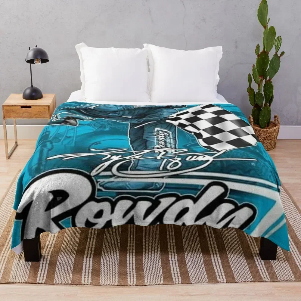 kyle busch racing Throw Blanket Flannels anime Summer Beddings Picnic Blankets