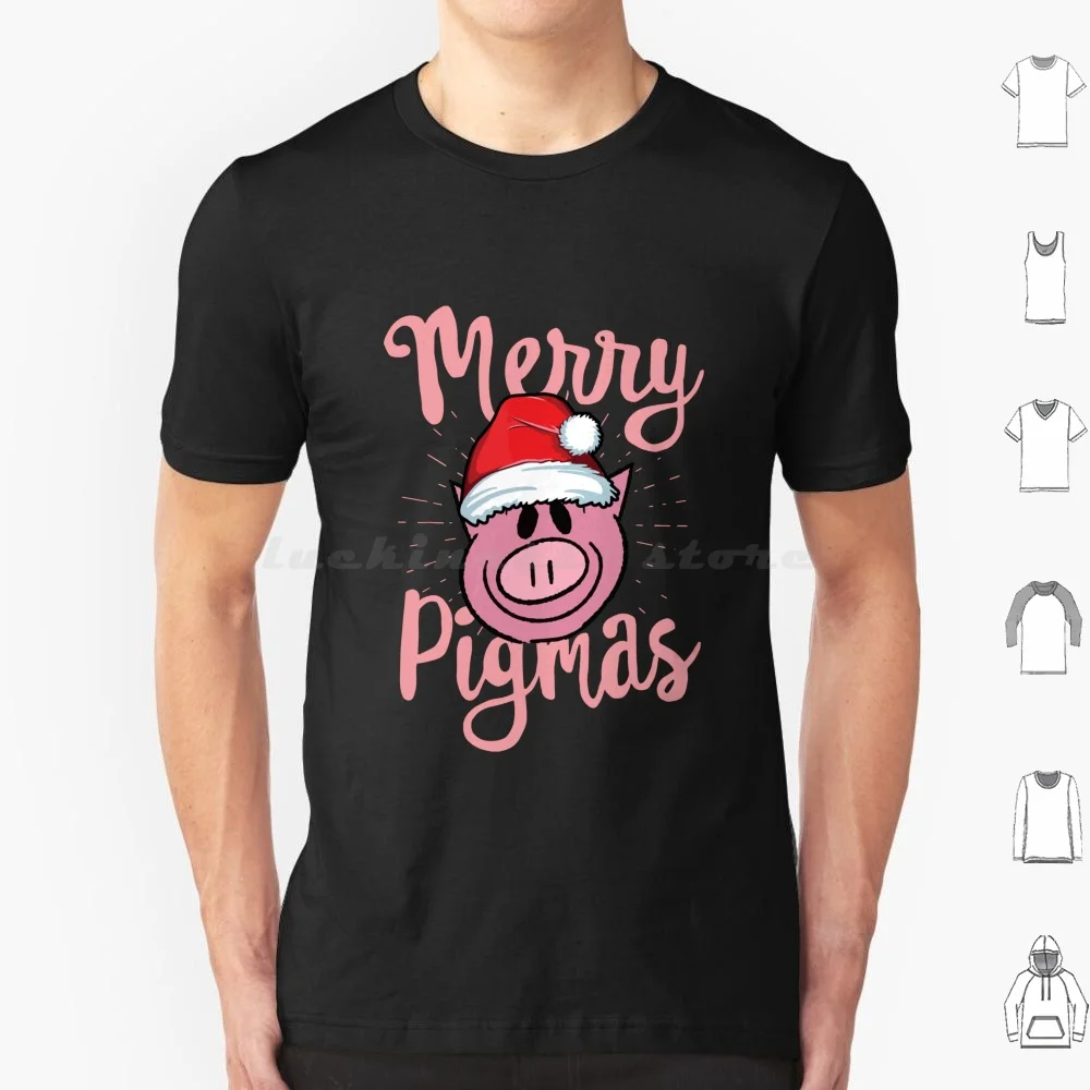 Merry Pigmas Piggie Farmers Love Christmas Pajama T Shirt 6xl Cotton Cool Tee Piggie Cute Pig Pig Lovers Pig Owner Pig Farmer