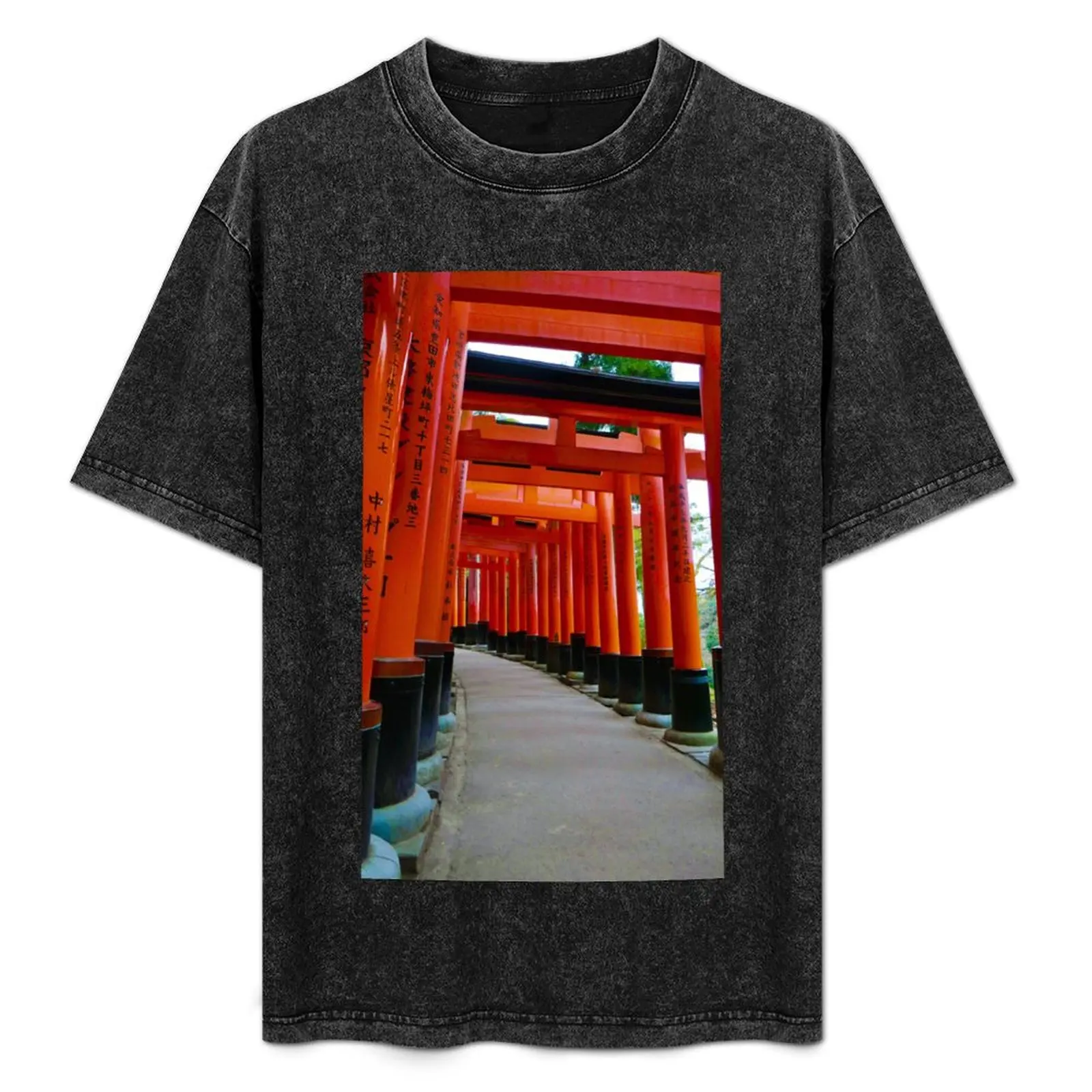 Fushimi Inari Tori gate 3 T-Shirt summer top hippie clothes anime figures rapper graphic tees workout shirts for men