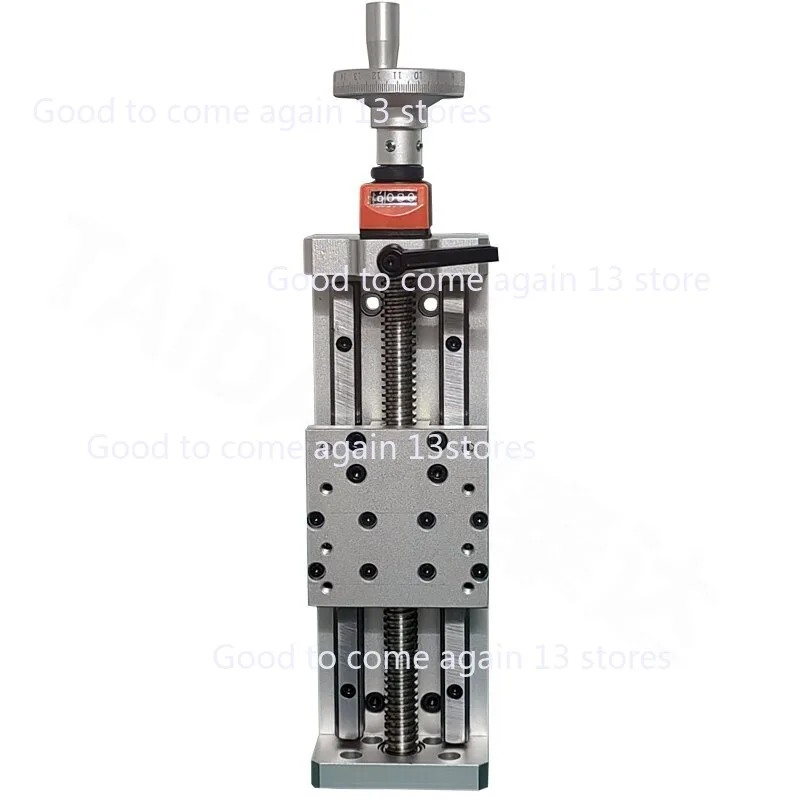 T Type Machine Digital Display Guide Rail Slide - XY Axis Cross Linear Guide Screw Module with Handwheel & Displacement Sensor