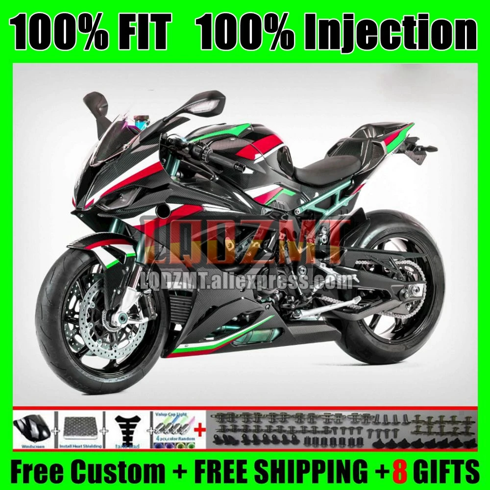 OEM Body For BMW S1000 S 1000 RR CC 1000RR Bodywork 105No.77 1000CC S1000RR S1000-RR 23 2023 Injection Green red  Fairing Kit