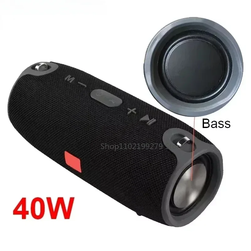 3600 mAh 40 W TWS Bluetooth-Lautsprecher, wasserdicht, tragbar, PC-Säulenbass, Musik-Player, Subwoofer, Boombox mit BT, AUX, TF, USB
