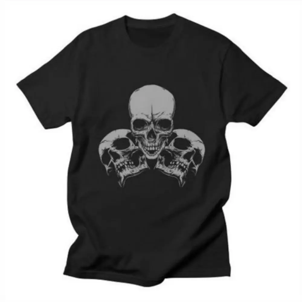 Skull Space Print Punk Dark Streetwear Top T-Shirt Harajuku Clothes