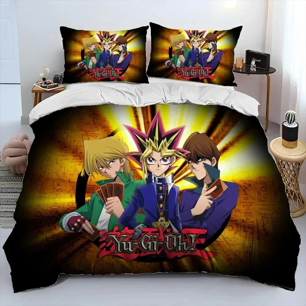 

Luxury New 3D Print Yu-Gi-Oh MONSTER CARD Anime Bedding Set Duvet Cover Bed Set Quilt Cover Comforter king Queen Size Boys Adult