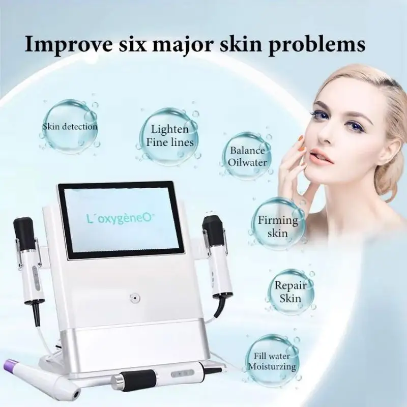 

Beauty Machine Oxygen Skin Rejuvenation Facial Tightening Machine For Skin Whitening CO2 Bubble RF Ultrasound