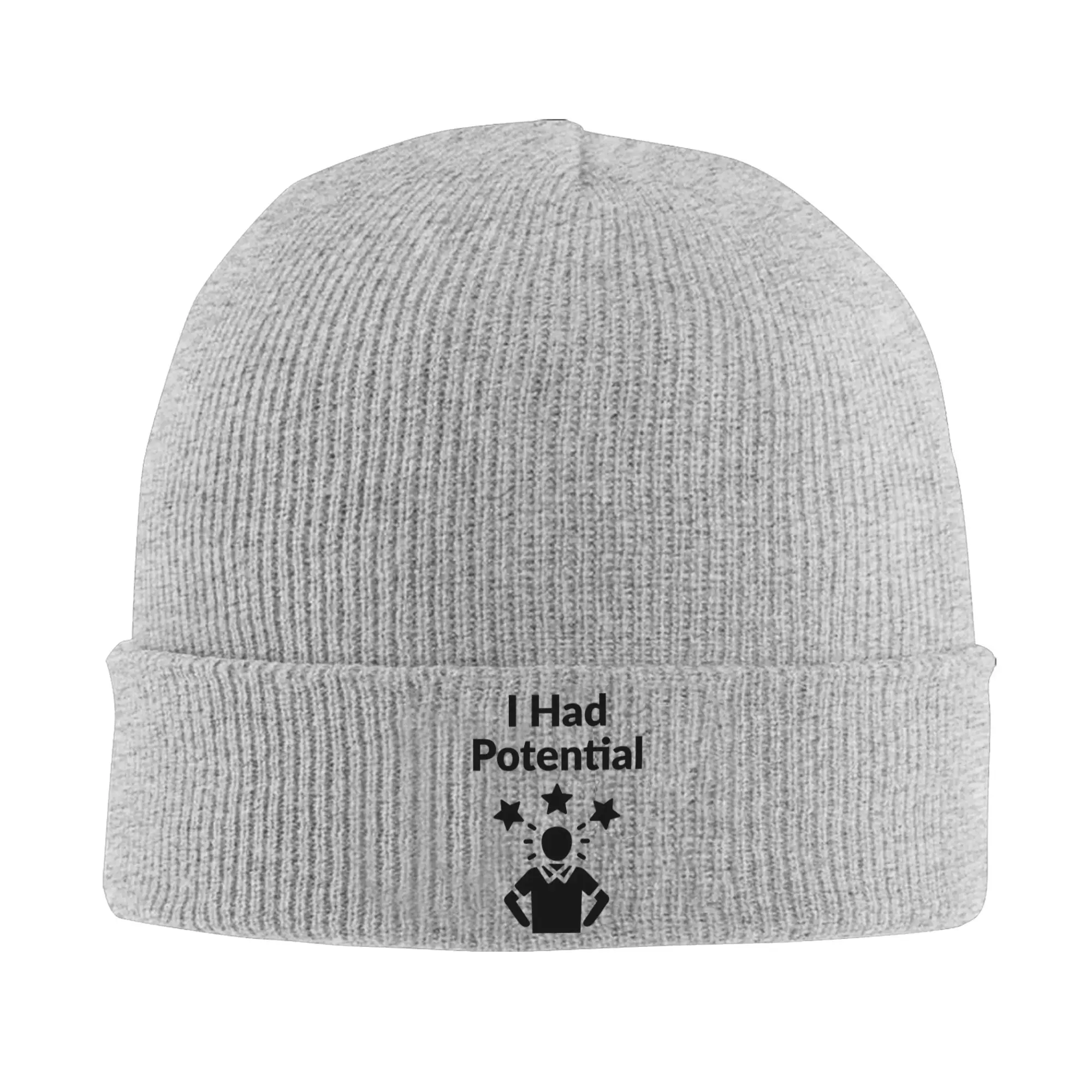 I Had Potential Sarcastic Quote Meme Knitted Hat Beanie Winter Hats Warm Acrylic  Street Project Hail Mary  Cap for Men Women