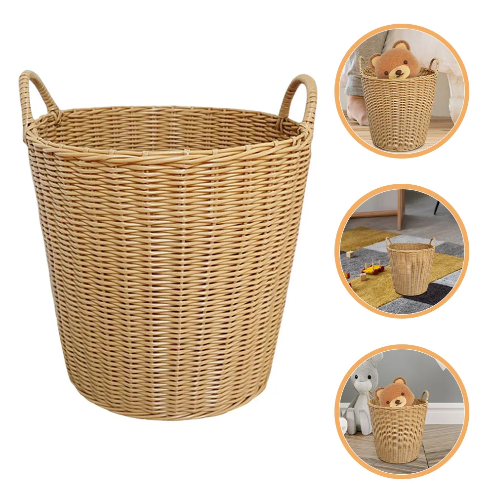 

Diaper Basket Laundry Clothes Holder Trash Bin Multi-Purpose Toys Container Cans Plastic Storage Supplies Garbage Bathroom