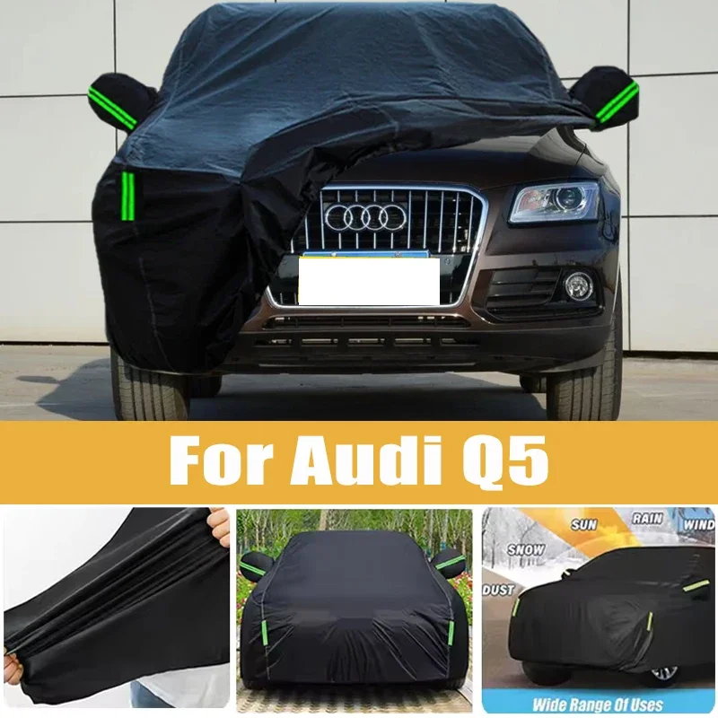 

For Audi Q5 Full Car Cover Four Seasons Universal Outdoor Sun Anti UV Rain Snow Dust Protection Oxford Cloth Car Accessories
