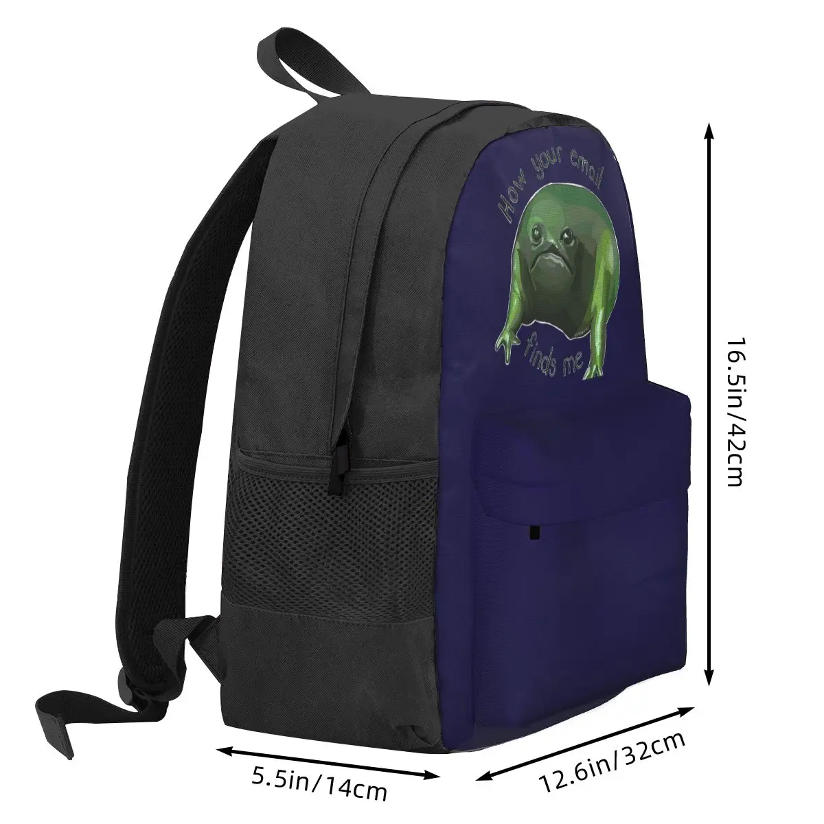 How Your Email Finds Me Rain Frog Backpack Hot Sale Daypack Large Capacity BookBag School Bag Shoulder Bags for Men Women