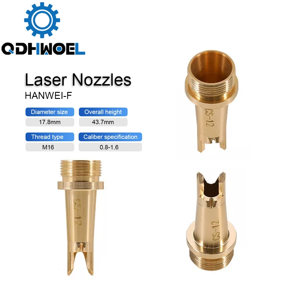 

QDHWOEL 1.0*2.0*3.0 fiber laser equipment parts red copper Single&Double Layer Handheld welding laser nozzle