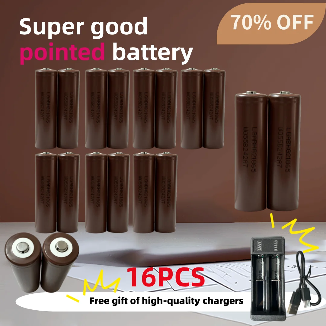 2024 Free delivery of 100% original rechargeable 18650 battery 3.7V 3500mAh 25A discharge 18650 HG2 +Pointed