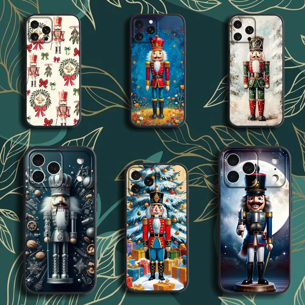 

N-NutcrackerS C-Christmas Phone Case For iPhone 17,16,15,14,13,12,Pro,Max,Plus,E,SE4,Air,Mini Black Soft Box