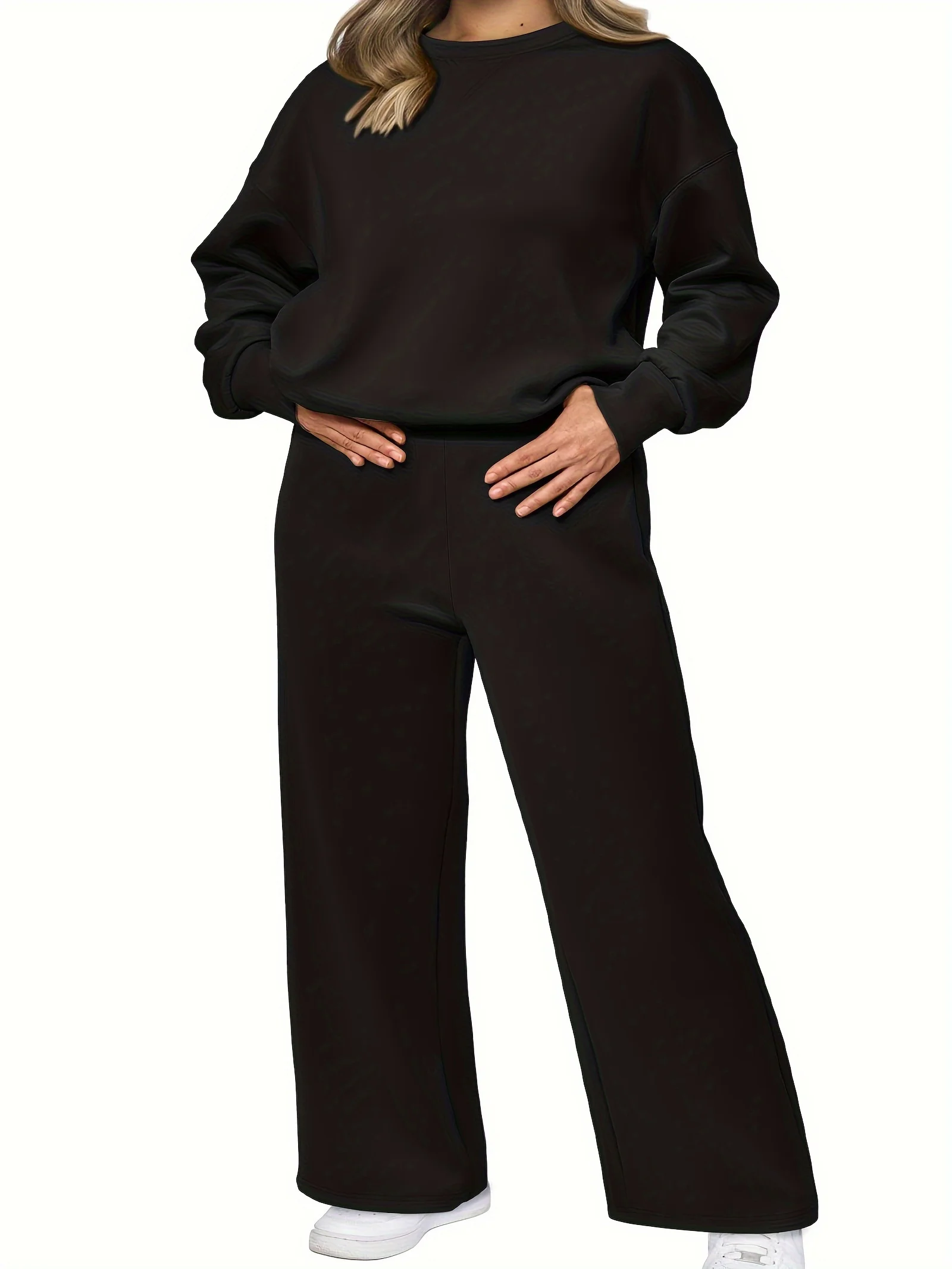 In autumn and winter 2024, popular women\'s plus-size casual commuting style straight pants with British fashion design.