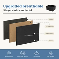 JHK Desser For Bedroom With 7 Fabric Drawers Organizer Storage Closet Chest Clothes For Living Room Display Cabinet Of Furniture 5