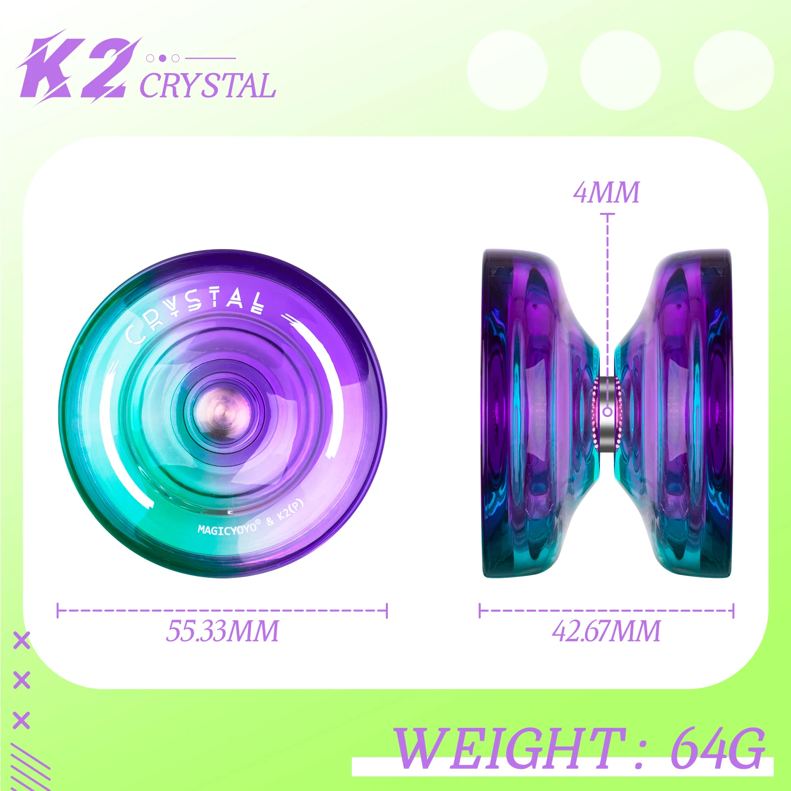 MAGICYOYO Responsive Yoyo K2 ，Dual Purpose yoyo for Beginners and Advanced Players