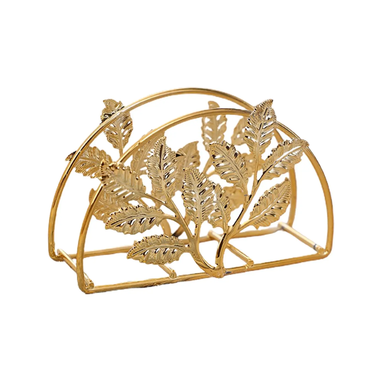 Tabletop Tissue Dispenser Outdoor Use Gold Creative Napkin Storage Box Organizer Mail Letter Sorter Rack for Coffee Shop Hotel