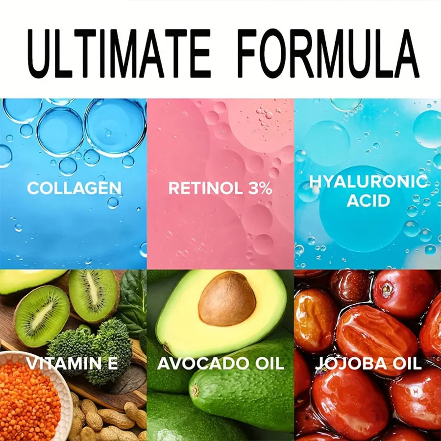 YOUNGCOME Retinol Hyaluronic Acid Collagen Cream and Moisturizing Firm and Lift Moisturize Increase Elasticity Make Skin